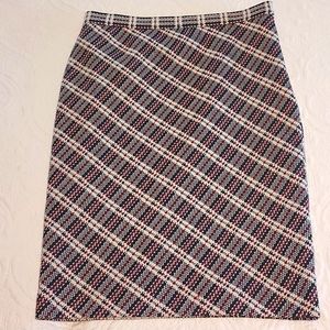 Ann Taylor plaid pencil skirt